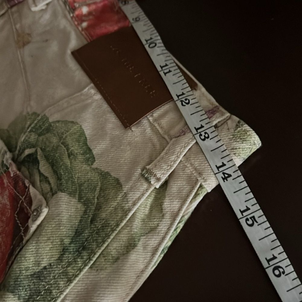 FREE PEOPLE WE THE FREE Good Luck Printed Barrel Jeans Veggies Garden - Picture 6 of 7